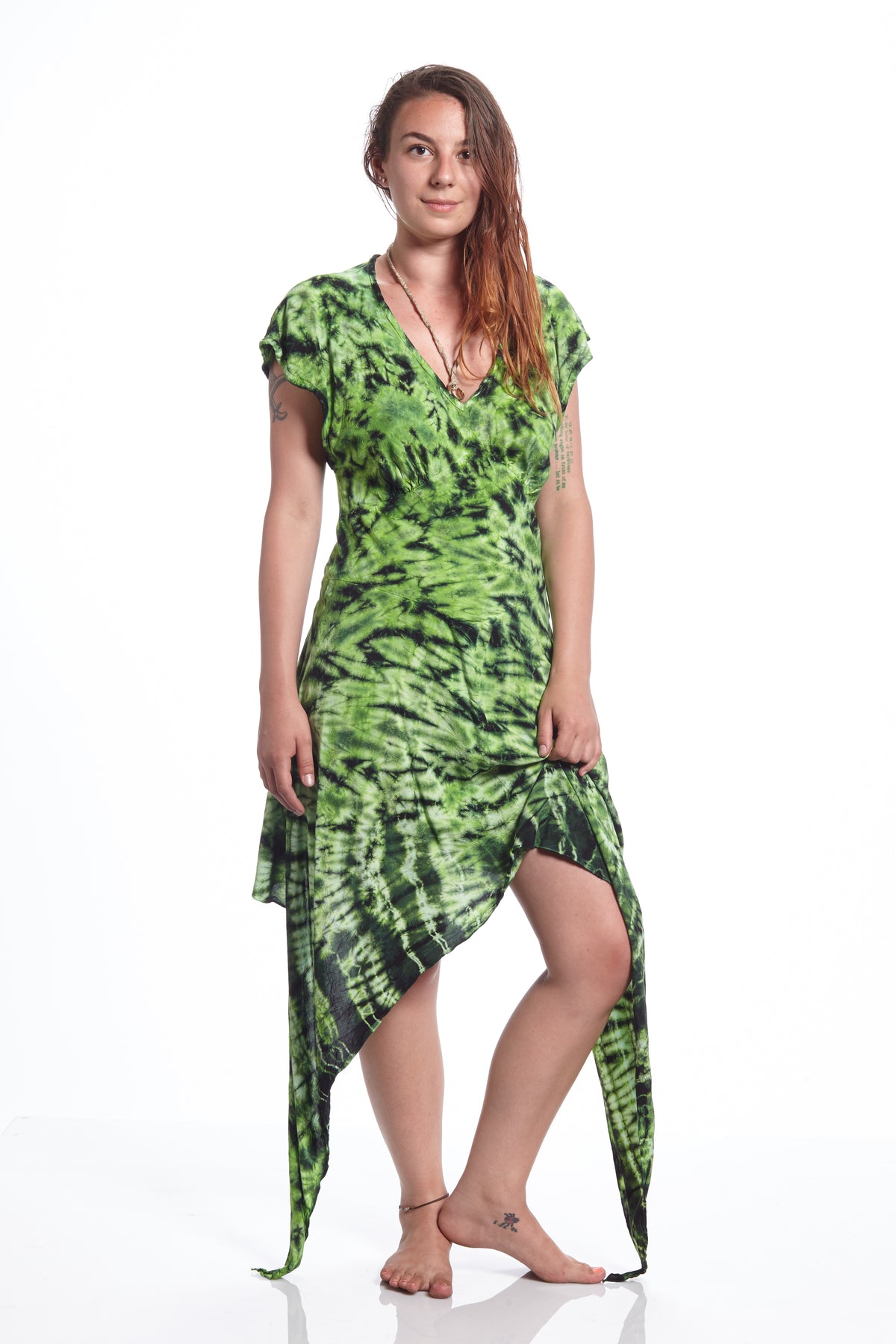 Cap Sleeve Vintage Fairy Avocado Crackle